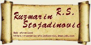 Ruzmarin Stojadinović vizit kartica